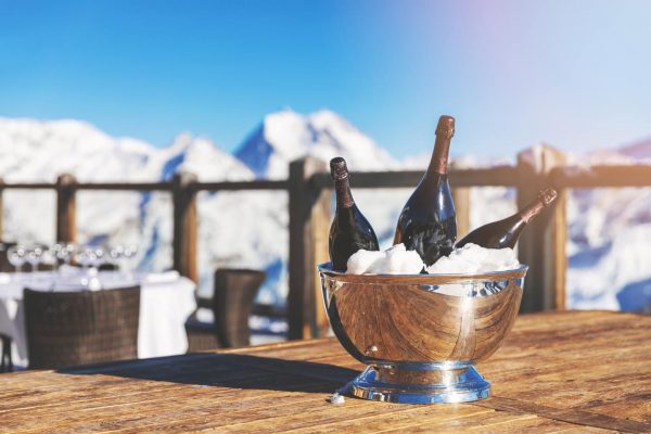 3 Flaschen Champagner in Davos