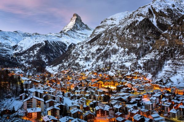 Blick auf Zermatt mit Matterhorn